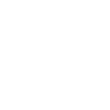 A white pixelated abstract blob shape with jagged edges on a black background.